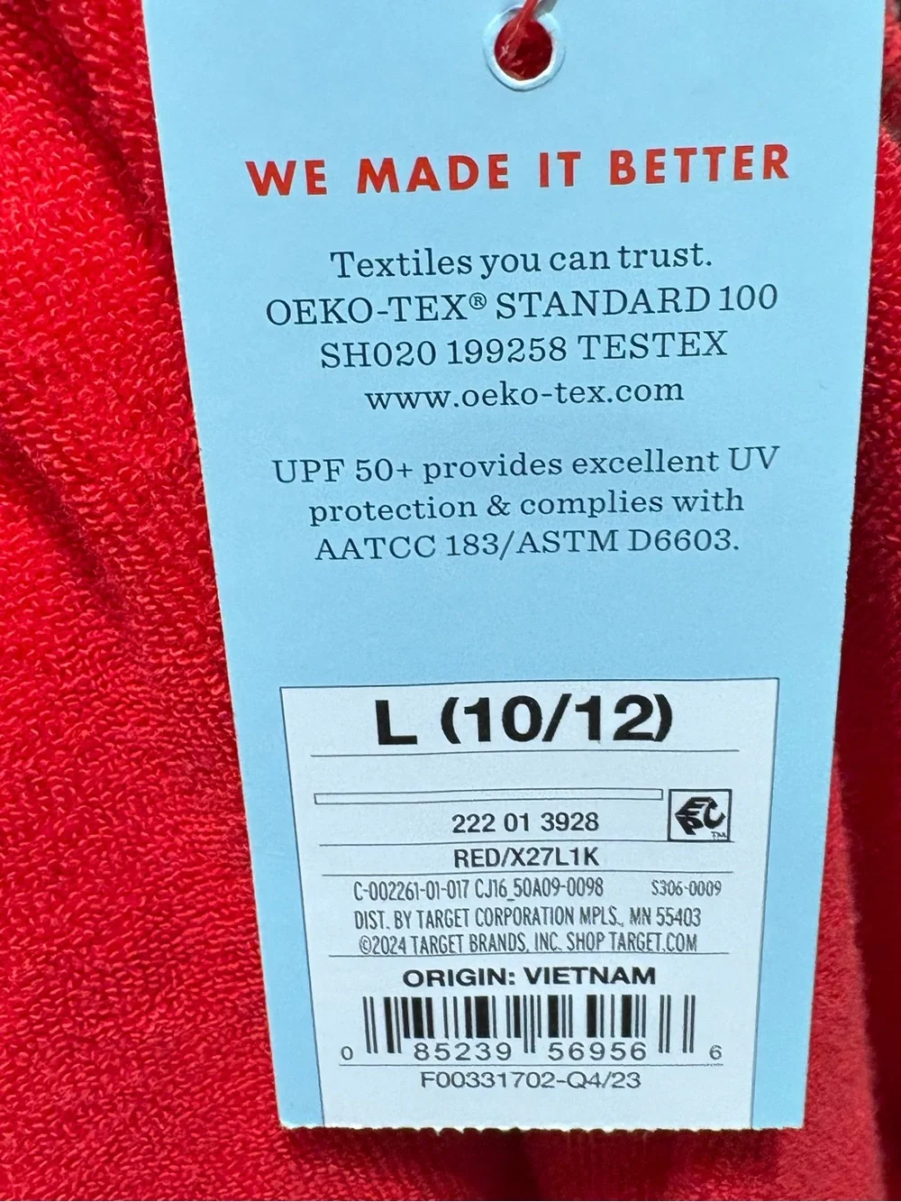 Cat & Jack Red Girls‎ Active Beach Dress with Smocked Top, Size YL, NWT